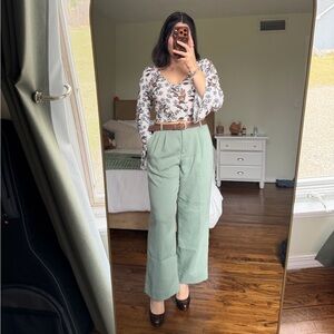 Charlotte Russe floral crop top bell sleeve